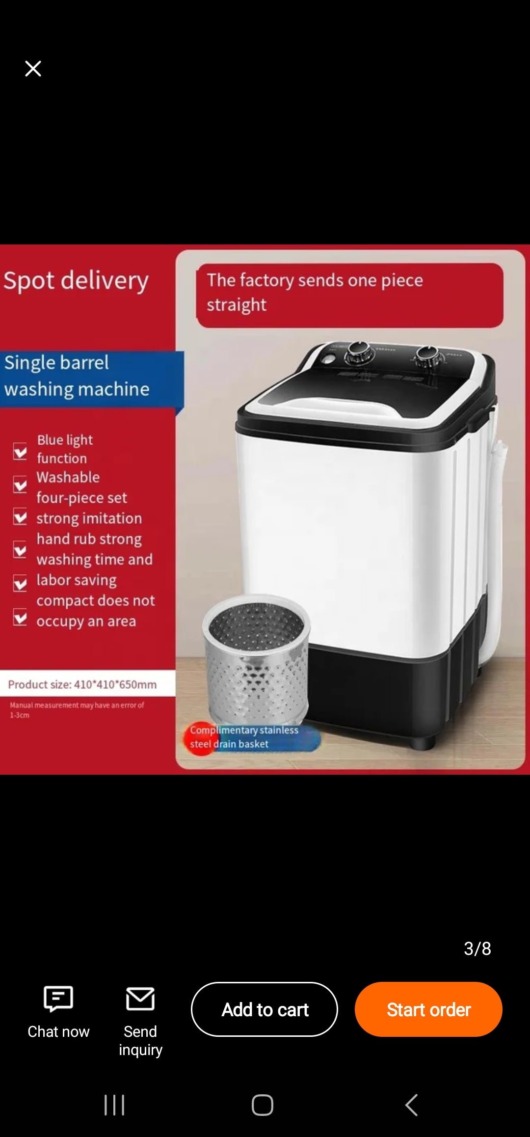 7.5kg washing machine available for sale